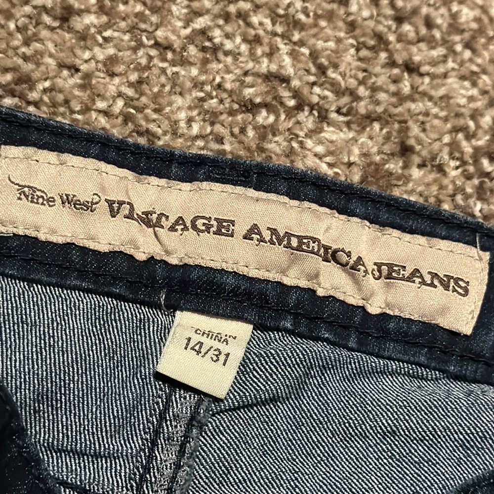 Nine West Vintage America Jeans dark wash jeggings (14, 31”) EUC! - Picture 2 of 8